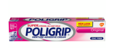 Super Poligrip Original Denture Adhesive Cream, 2.4oz. Tube