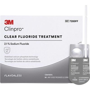 Clinpro Clear Fluoride Treatment  2.1% Sodium Fluoride, 0.5 ml Unit Dose (3M)