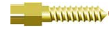 Gold Screw Posts Cylindrical (12) (Nordin)