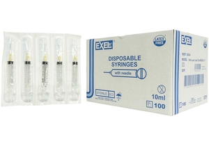 Syringe Needle Combination Luer Lock Tip 10cc 100/Pkg (Exel)