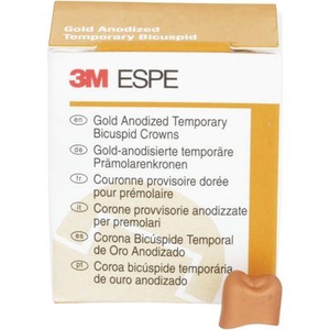 Gold Anodized Crown Refill 1st Bicuspid, Lower Right 5/Pkg (3M)-