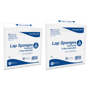 Lap Sponges X-Ray Detectable Pre-washed - Sterile 5/Pkg (Dynarex)